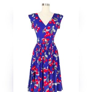 Retro Cherry Print Dress Trashy Diva Size 18